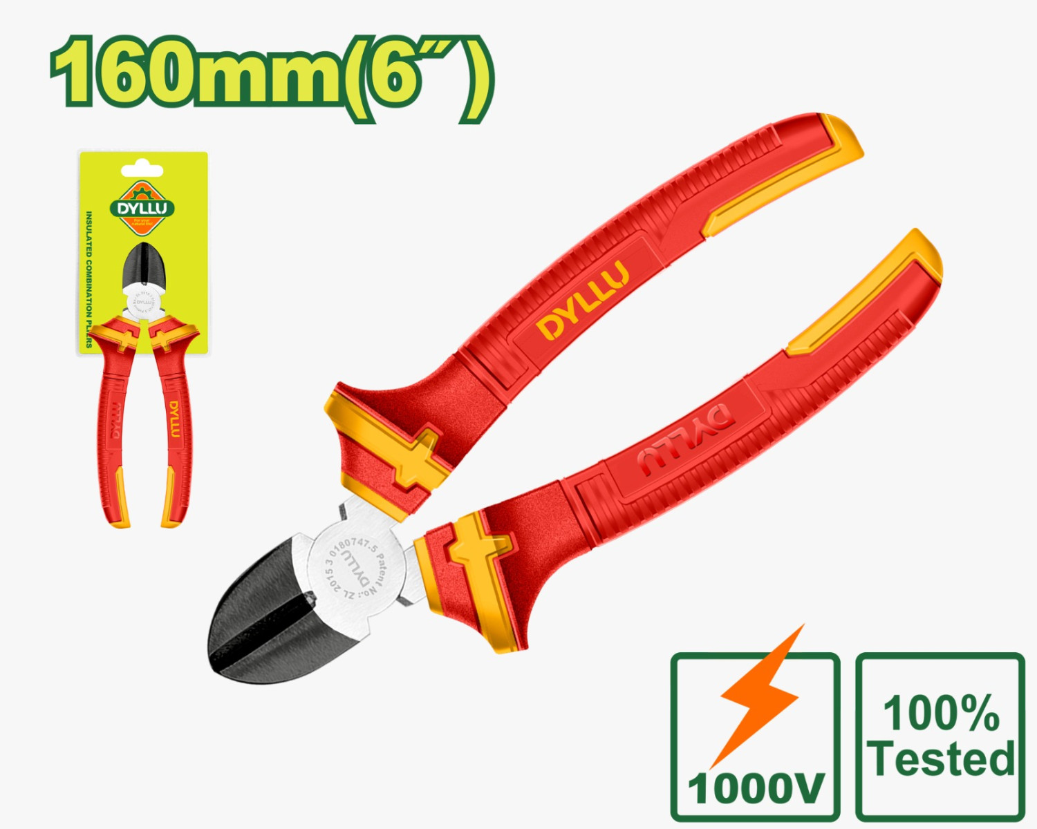 Insulated diagonal cutting pliers