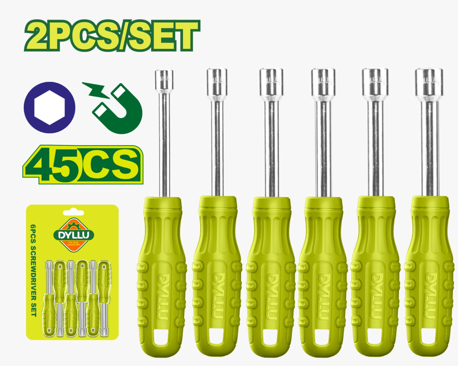 6 Pcs Nut screwdriver set